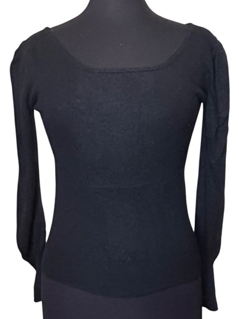 VINTAGE Columbus Circle Black Sweater Lambswool Blend Women's Size Small (READ)